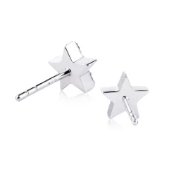 New Zinzi zilveren oorknoppen ster wit 7mm ZIO1377Z