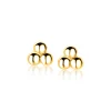 Online Zinzi zilveren oorknoppen geel verguld 3x bol glad 5,5mm ZIO1588G