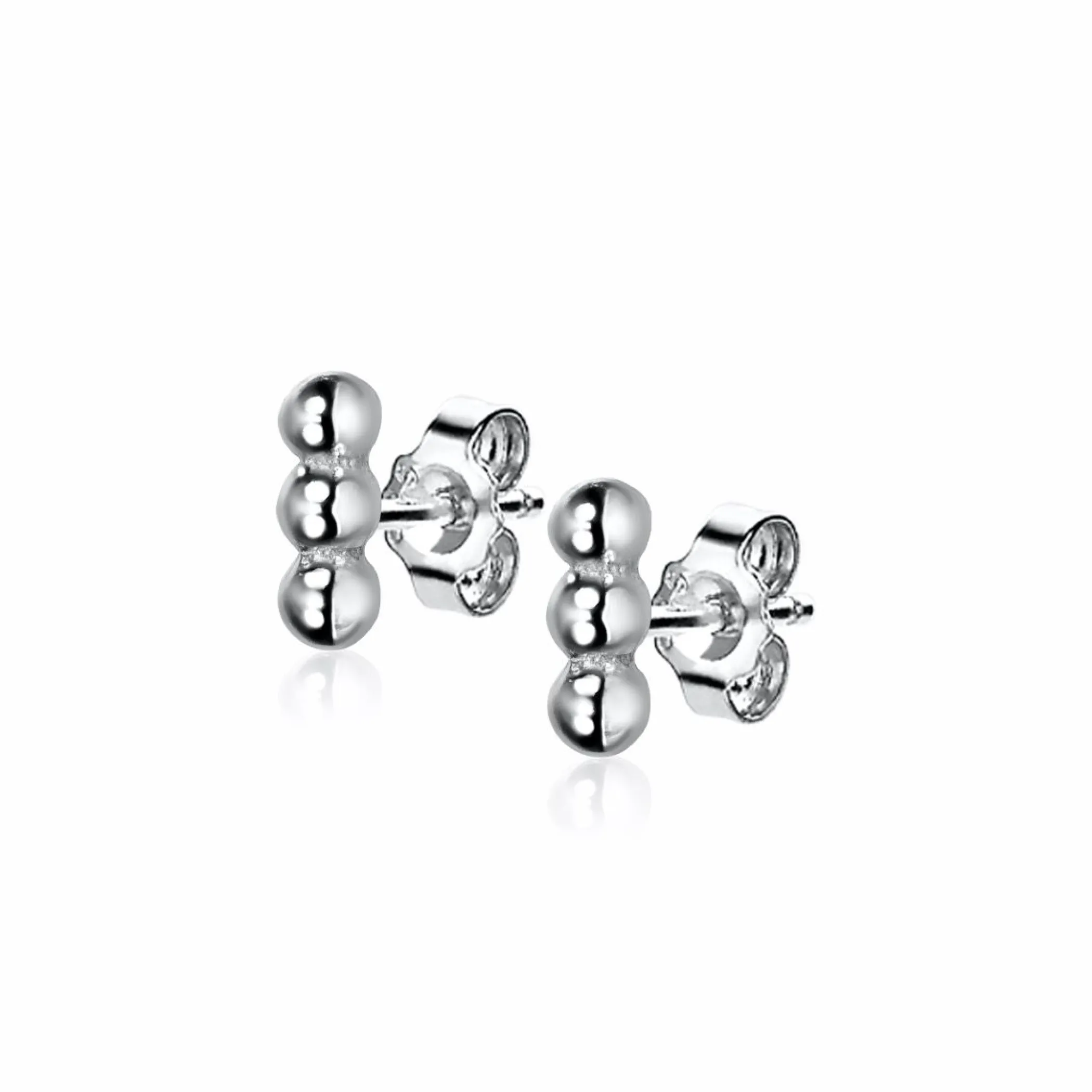 Sale Zinzi zilveren oorknoppen drie bolletjes 6mm ZIO2230