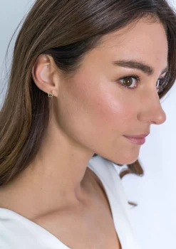 Discount Zinzi zilveren oorknoppen 14K geelverguld open ster 8mm ZIO2092G