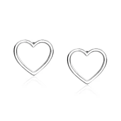 New Zinzi zilveren oorknoppen hart ZIO1630
