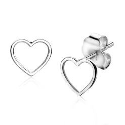 New Zinzi zilveren oorknoppen hart ZIO1630