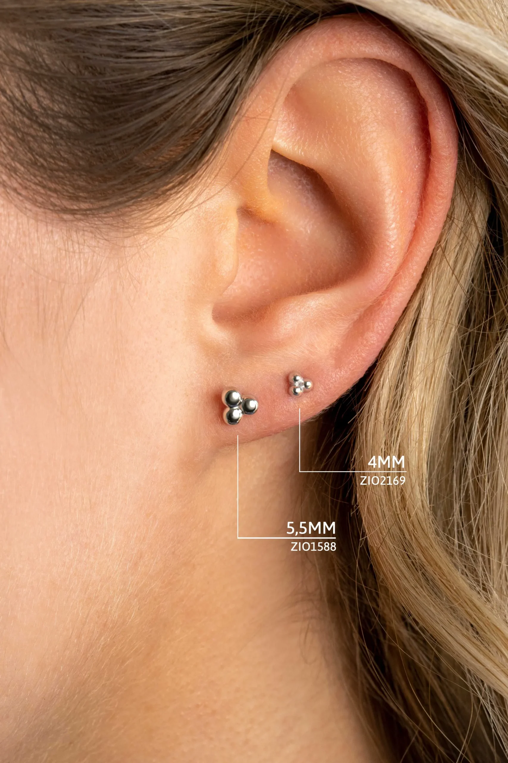 Discount Zinzi zilveren oorknoppen 3x bol glad 5,5mm ZIO1588