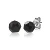 Zinzi zilveren oorknoppen 6mm zwarte bead ZIO1317Z