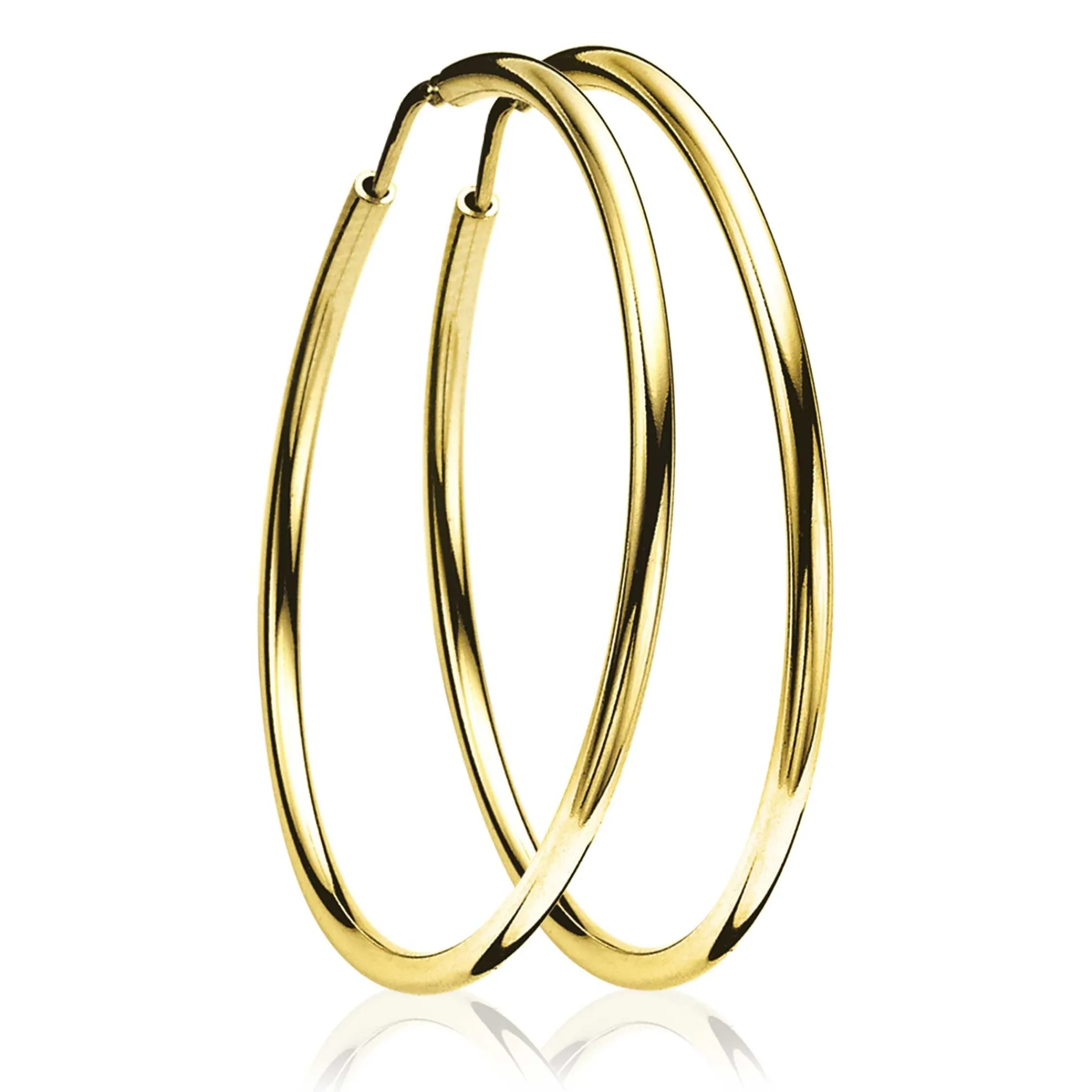 Best Zinzi zilveren oorringen geel verguld 45x2mm ZIO436G
