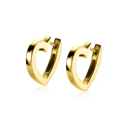 Discount Zinzi zilveren oorringen 14K geel verguld 18mm open hartvorm ZIO2195G