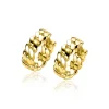 Discount Zinzi zilveren oorringen 14K geel verguld 13x4mm gourmet schakel ZIO2225