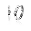 Hot Zinzi zilveren oorringen 13x2mm rond wit ZIO2224