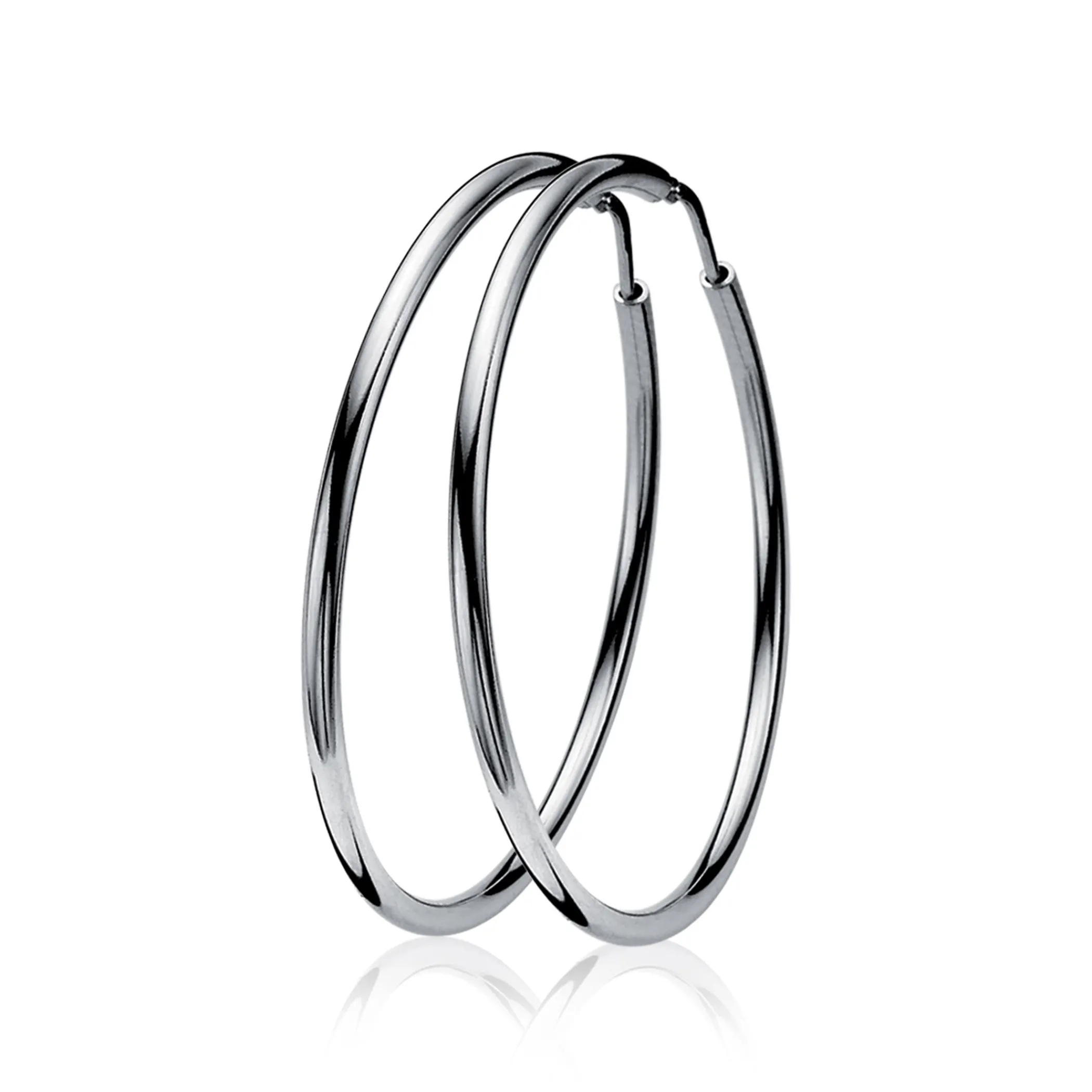 Online Zinzi zilveren oorringen 35 x 2mm glad ZIO435