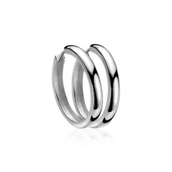 Hot Zinzi zilveren oorringen 24 x 3mm glad met luxe klapsluiting ZIO192