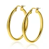 Outlet Zinzi zilveren oorringen 14K geel verguld 36x3mm rond ZIO2179G