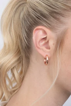 Clearance Zinzi zilveren oorringen rosé verguld 20 x 3mm ZIO190R