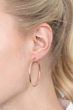 Clearance Zinzi zilveren oorringen rosé verguld 45x2mm ZIO436R