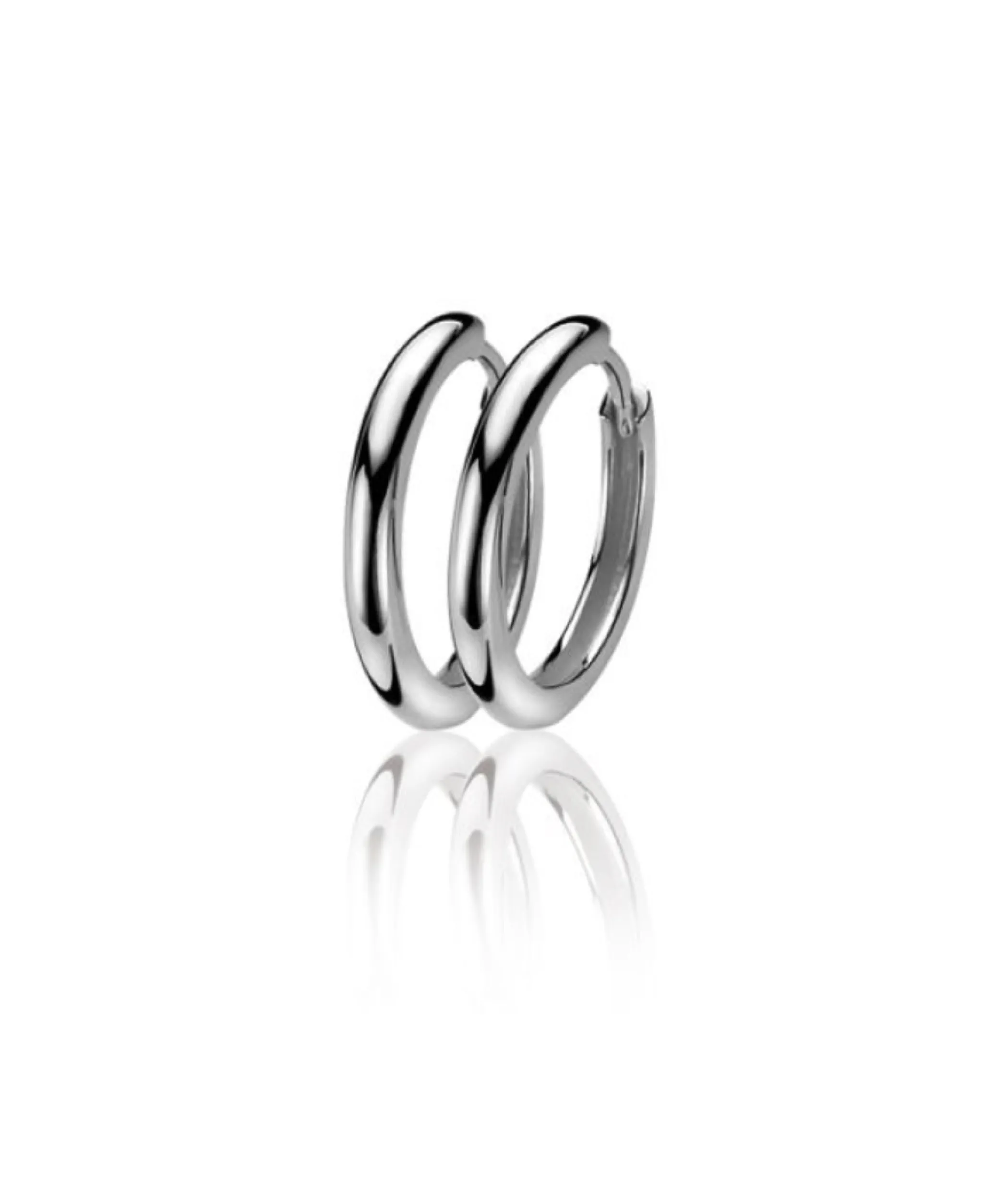 Sale Zinzi zilveren oorringen 17 x 2mm glad met luxe klapsluiting ZIO402