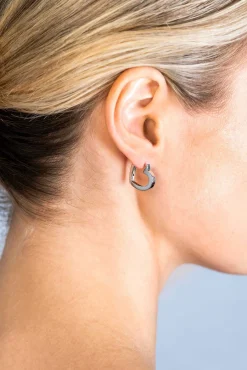 Sale Zinzi zilveren oorringen 18mm open hartvorm ZIO2195