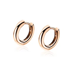 Sale Zinzi zilveren oorringen rosé verguld 12 x 2mm ZIO194R