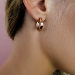 Discount Zinzi zilveren oorringen rosé verguld 17 x 3mm ZIO186R