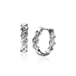 Clearance Zinzi zilveren oorringen 13mm Infinity vorm luxe sluiting ZIO1265