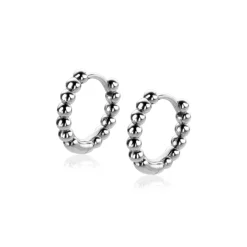 Hot Zinzi zilveren oorringen bolletjes motief 13,5x2,5mm ZIO923