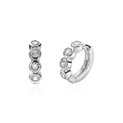 Discount Zinzi zilveren oorringen rond wit 15 x 4mm ZIO1838