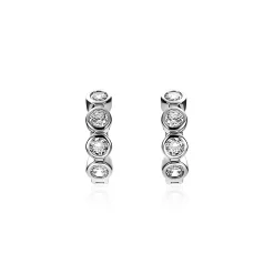 Discount Zinzi zilveren oorringen rond wit 15 x 4mm ZIO1838