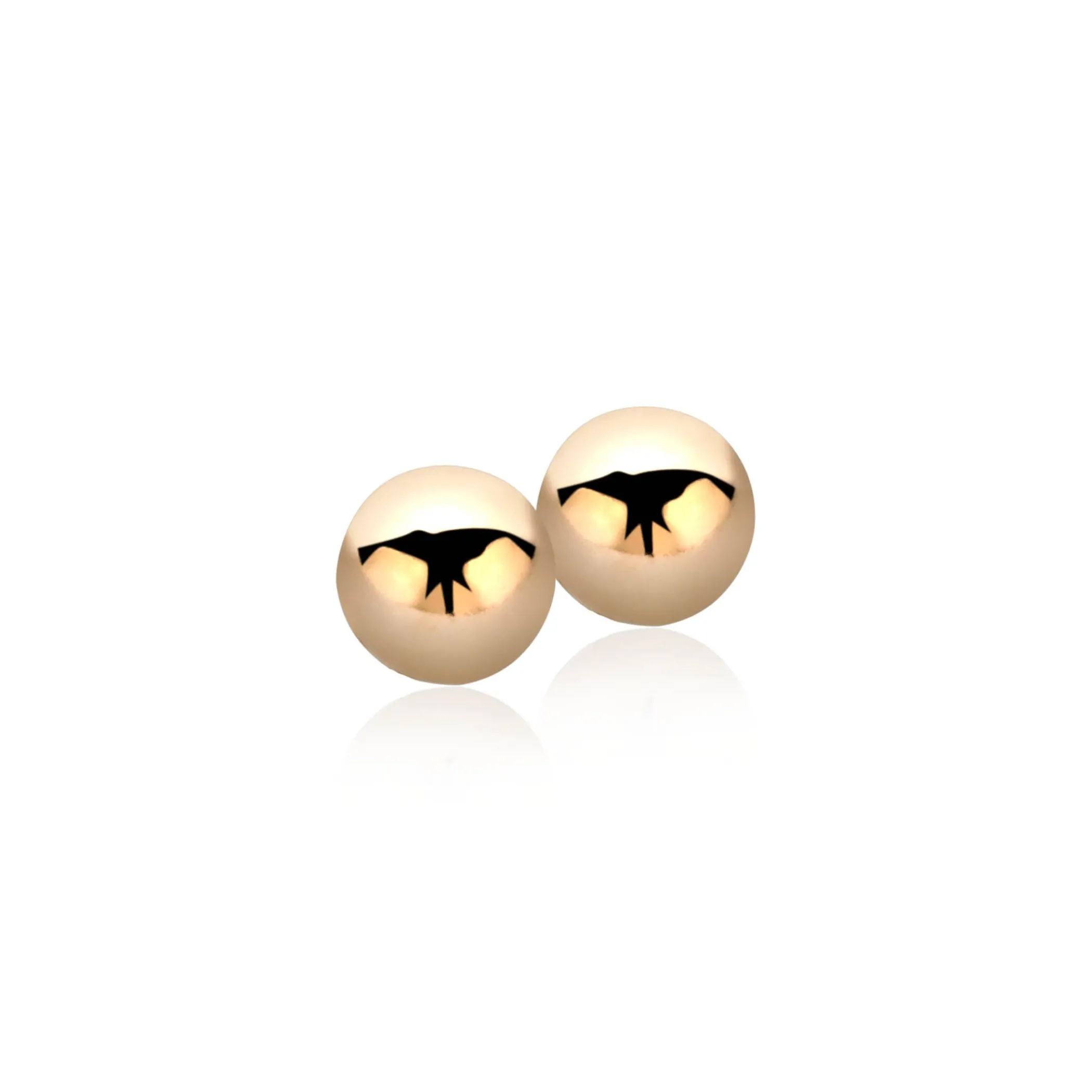 Clearance Zinzi zilveren oorstekers rosé verguld glad bol 5mm ZIO807R