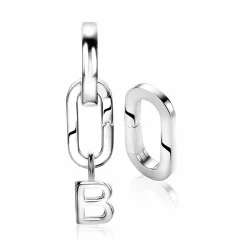 Discount Zinzi zilveren ovale oorbedels sluitring 16mm voor je losse hangertjes ZICH2060 (zonder oorringen)