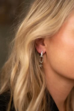 Discount Zinzi zilveren ovale oorbedels sluitring 16mm voor je losse hangertjes ZICH2060 (zonder oorringen)