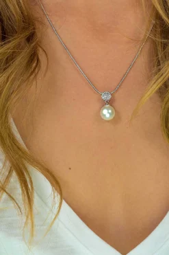 Sale Zinzi zilveren parelhanger wit ZIH1151 (zonder collier)