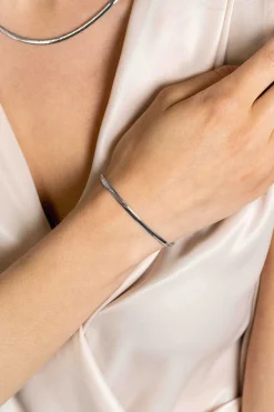 Zinzi zilveren platte slangen-armband 3,5mm breed ZIA2402
