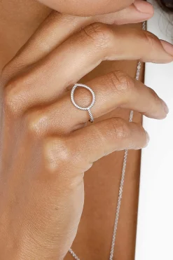 Outlet Zinzi zilveren ring druppelvorm ZIR2046