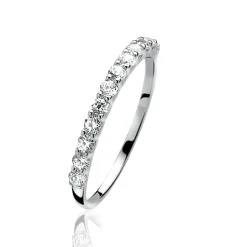 Outlet Zinzi zilveren ring knuckle wit ZIR827K