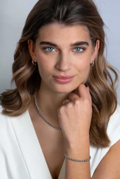 Online Zinzi zilveren ring met ronde schakels ZIR2239