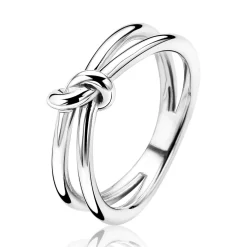 Outlet Zinzi zilveren ring met sierlijke knoop ZIR1571