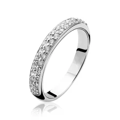 Best Zinzi zilveren ring wit ZIR881