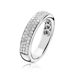 Sale Zinzi zilveren ring wit ZIR1183