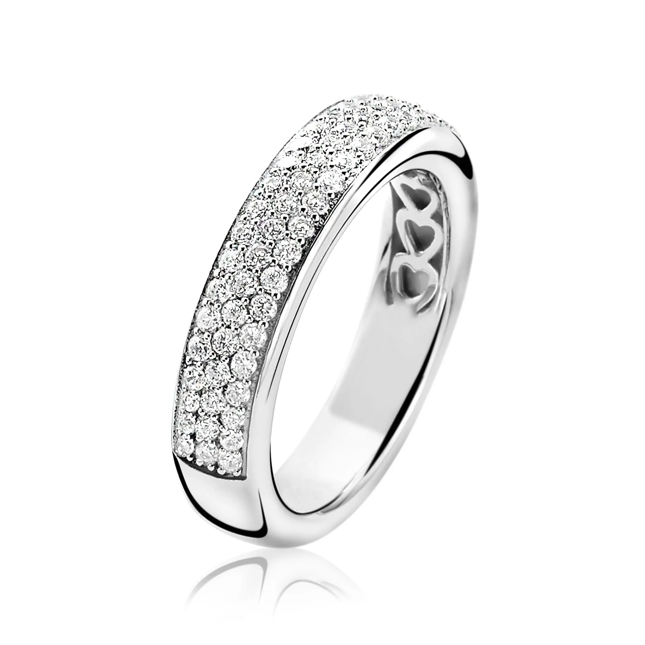 Sale Zinzi zilveren ring wit ZIR1183