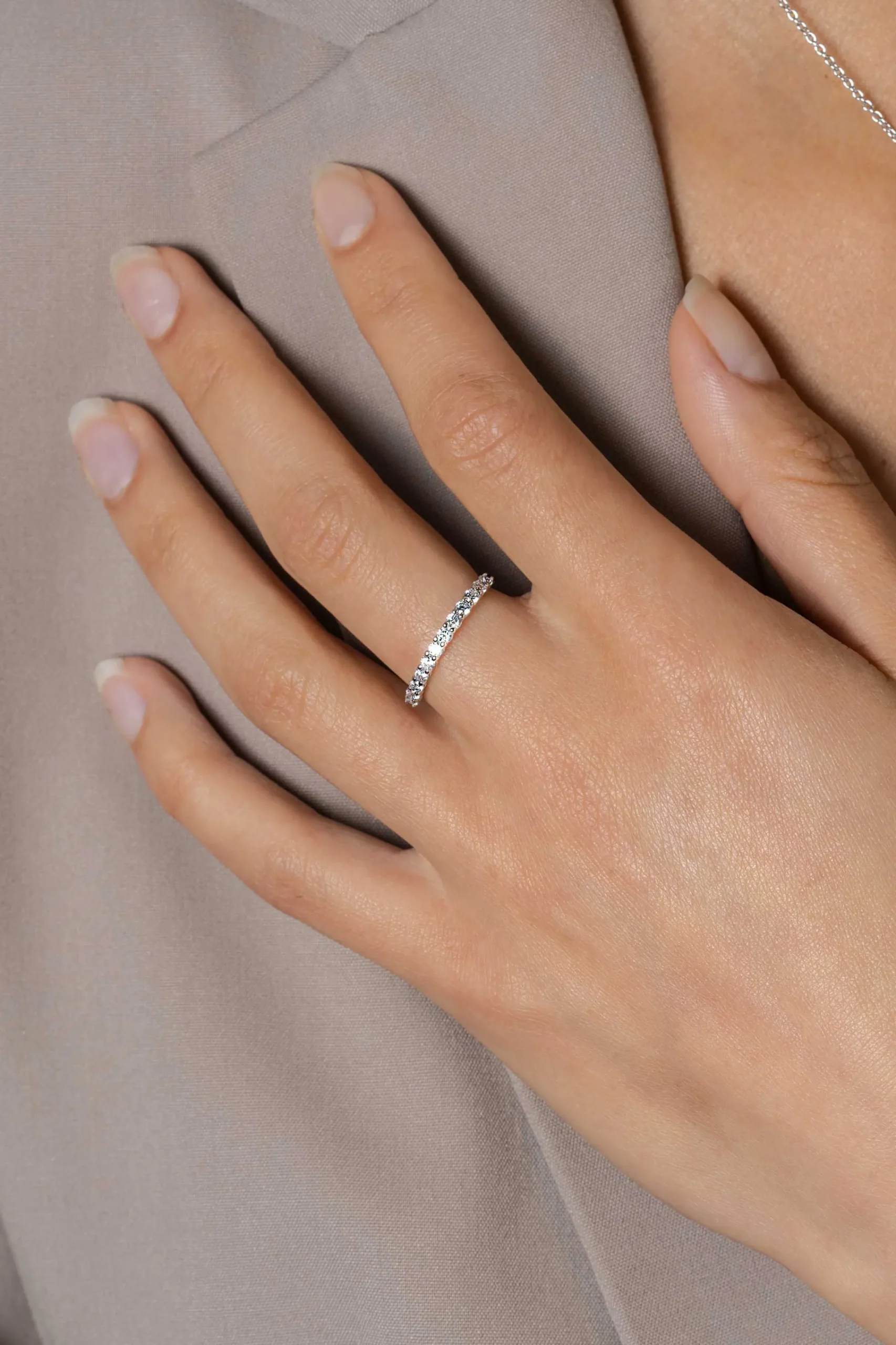 Online Zinzi zilveren ring wit ZIR827