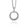 Clearance Zinzi zilveren ronde hanger 15mm gedraaid motief, hangoog bezet met witte zirconia's ZIH2403 (zonder collier)