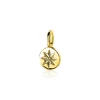 New Zinzi zilveren ronde hanger geel verguld zonnetje ZIH2068G (zonder collier)