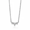 Discount Zinzi zilveren schakel ketting ronde zirconia's 42-45cm ZIC2136