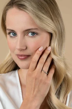 Hot Zinzi zilveren schakel ring met trendy jasseron schakels 3mm breed ZIR2622