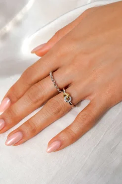 Hot Zinzi zilveren schakel ring met trendy jasseron schakels 3mm breed ZIR2622