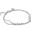 Hot Zinzi zilveren schakelarmband met hartjes 17-20cm ZIA1940