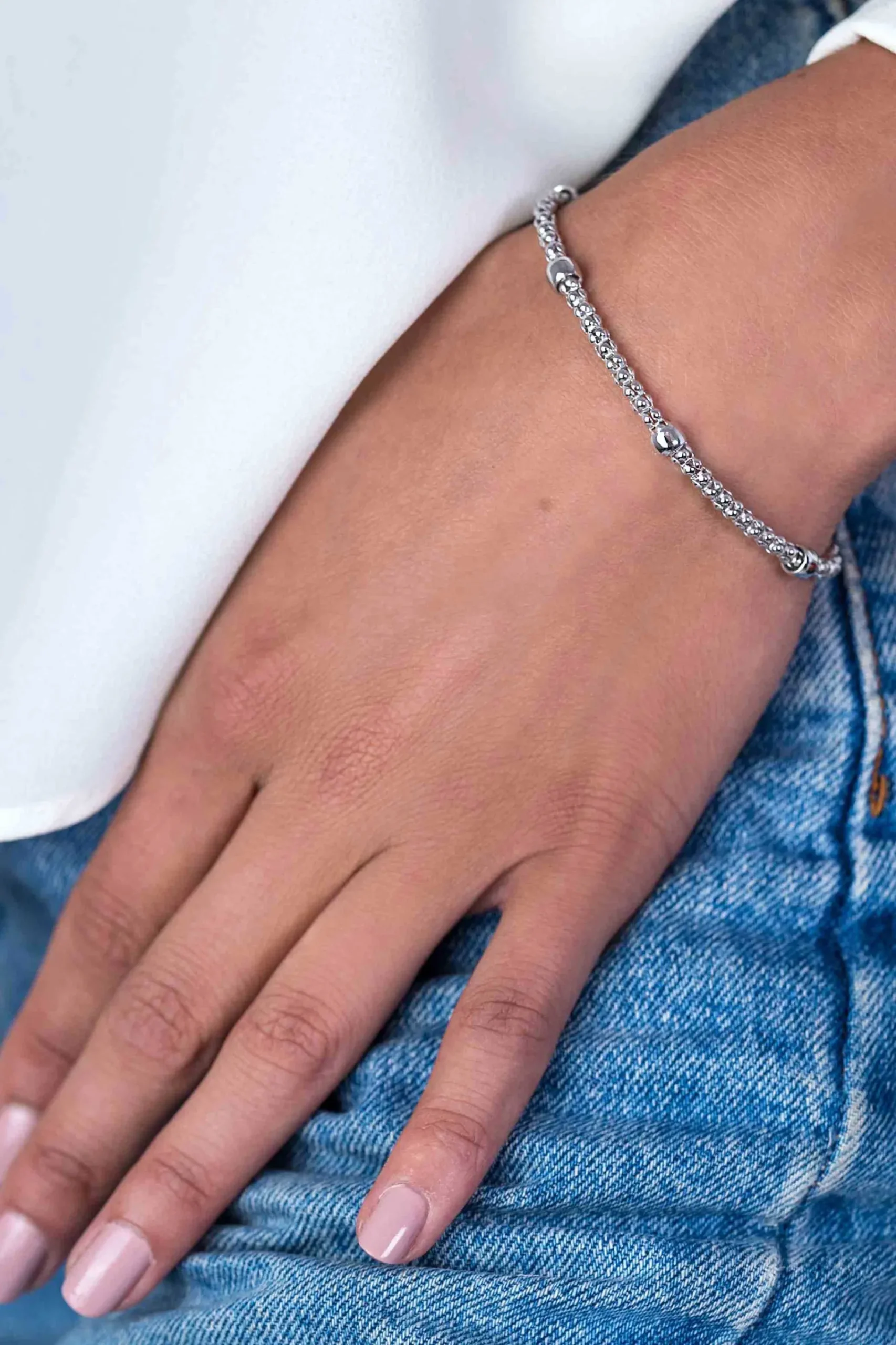 Clearance Zinzi zilveren schakelarmband 19cm ZIA1022