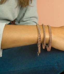 Discount Zinzi zilveren schakelarmband rosé verguld 4,5mm breed 19cm ZIA1057R