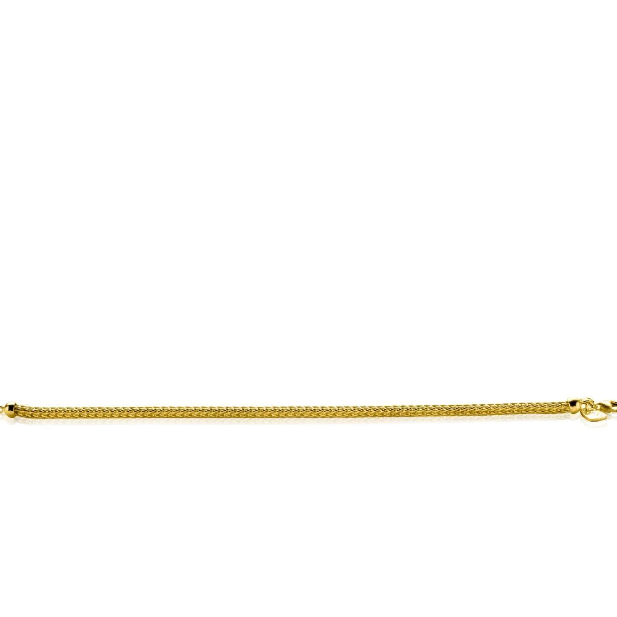 Best Zinzi zilveren schakelarmband geel verguld vossenstaart 2.5mm breed 19cm ZIA1287G