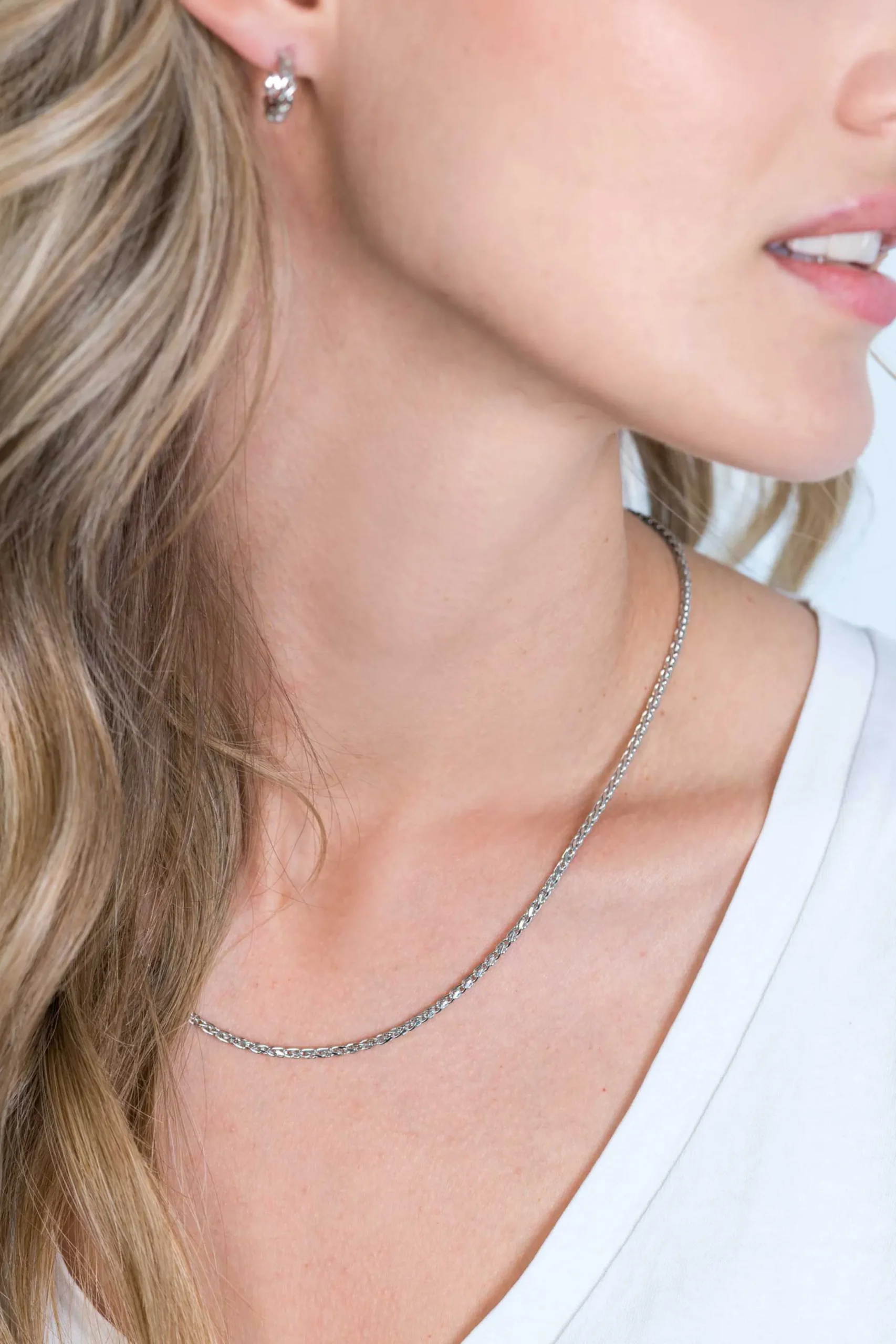 Clearance Zinzi zilveren schakelcollier palmier 2mm breed 45cm ZIC1931
