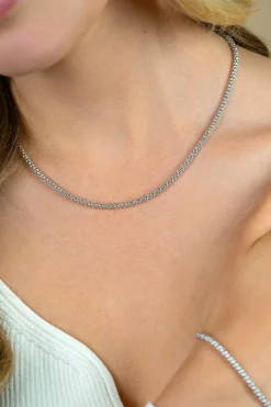 Online Zinzi zilveren schakelcollier 45cm ZIC1288