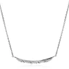 Zinzi zilveren schakelketting 45cm met golvend staafje 'waves' met witte zirconia's ZIC2034